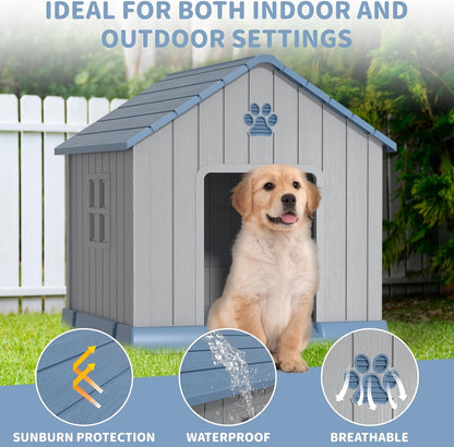 DRATO Dog House Indoor Outdoor for Small to Large Sized Dogs Indoor Outdoor Doghouse Puppy Shelter
