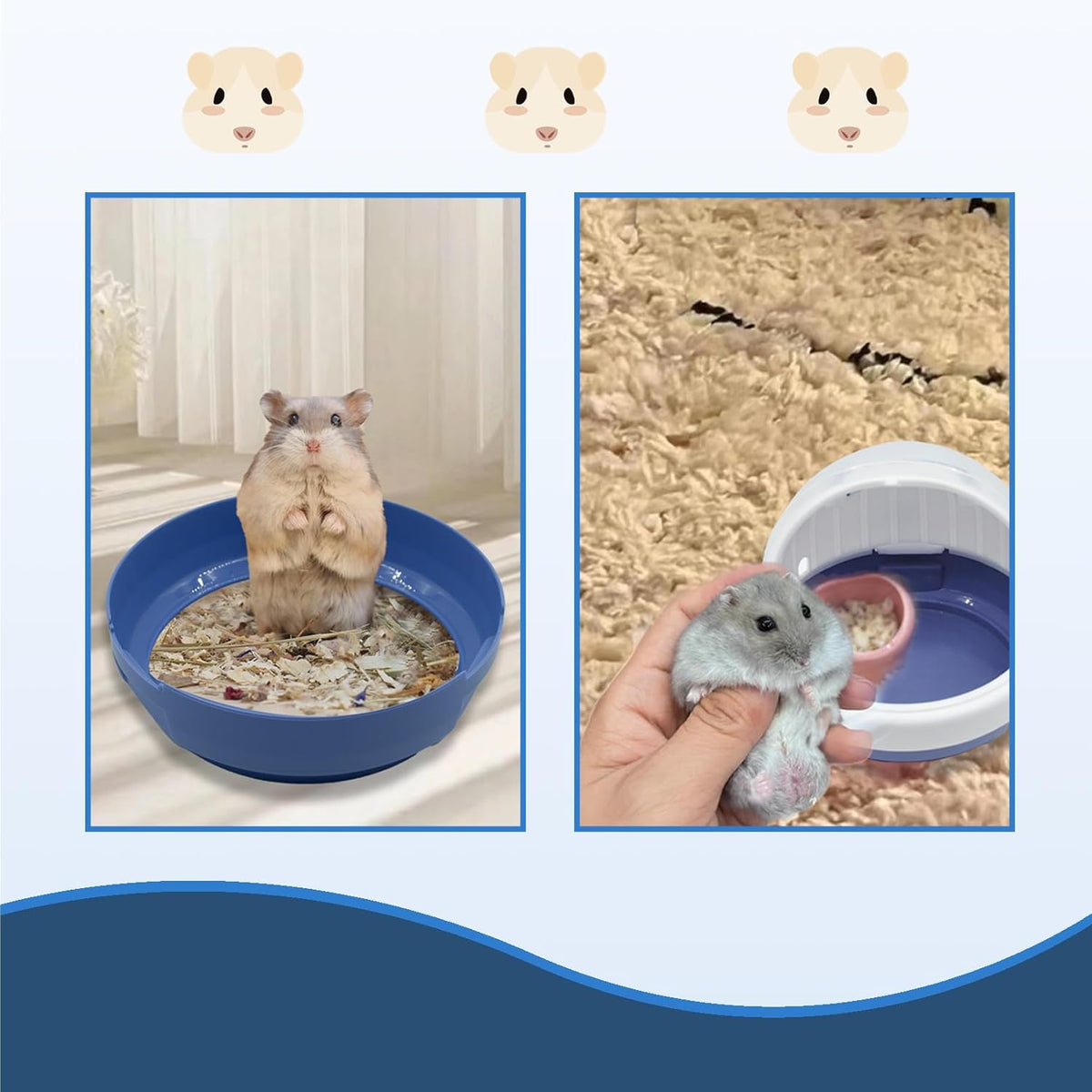 Hamster Carrier Cage Portable Cages Small Animals Carry Travel Case with Water Bottle Plastic