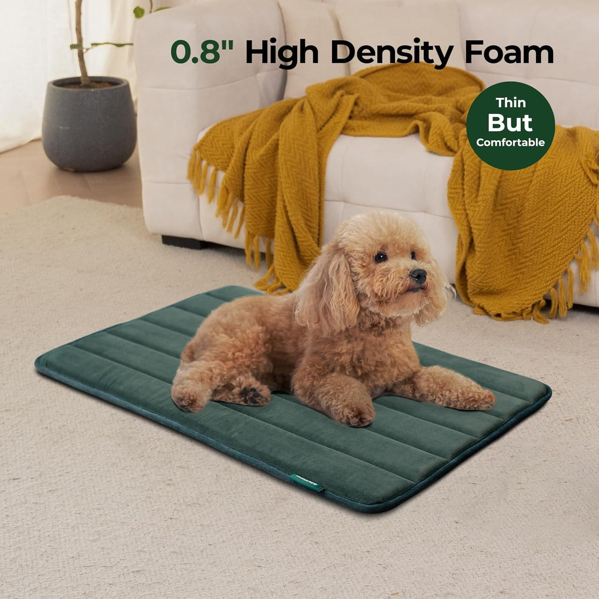 BALANCE Dog Crate Pad, Dog Foam Crate Mat Kennel Pad, Washable Water-Resistant Pet Bed Flat Dogs