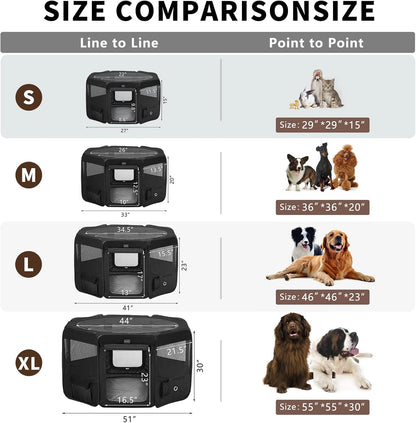 DONORO Dog Playpen Portable Pet Play Pens for Small Dog/Cat/Rabbit/Chicks, Cat Playpen