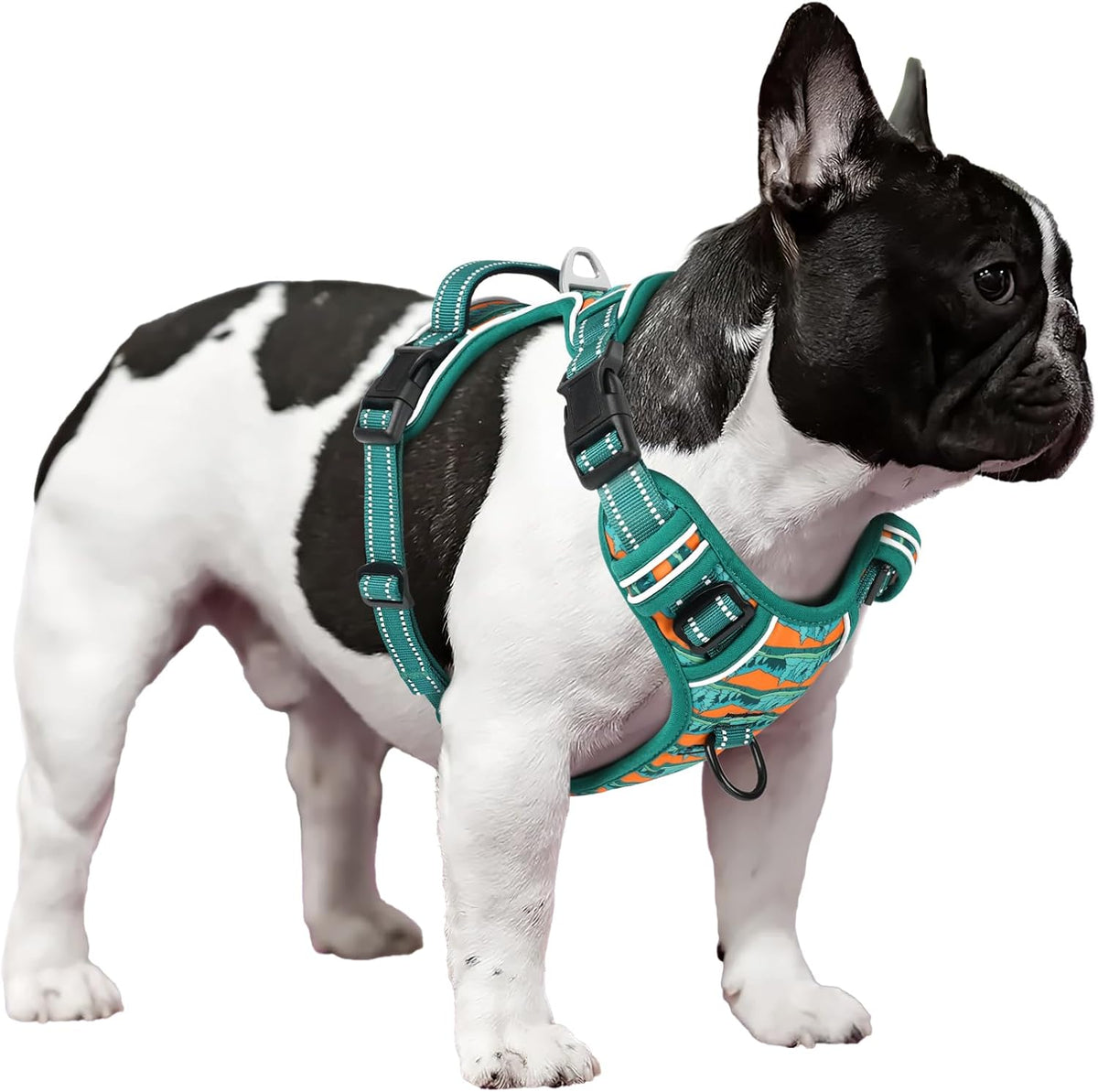 Timos No Pull Dog Harness,No Choke Front Clip Dog Reflective Harness,Adjustable Soft Padded Pet