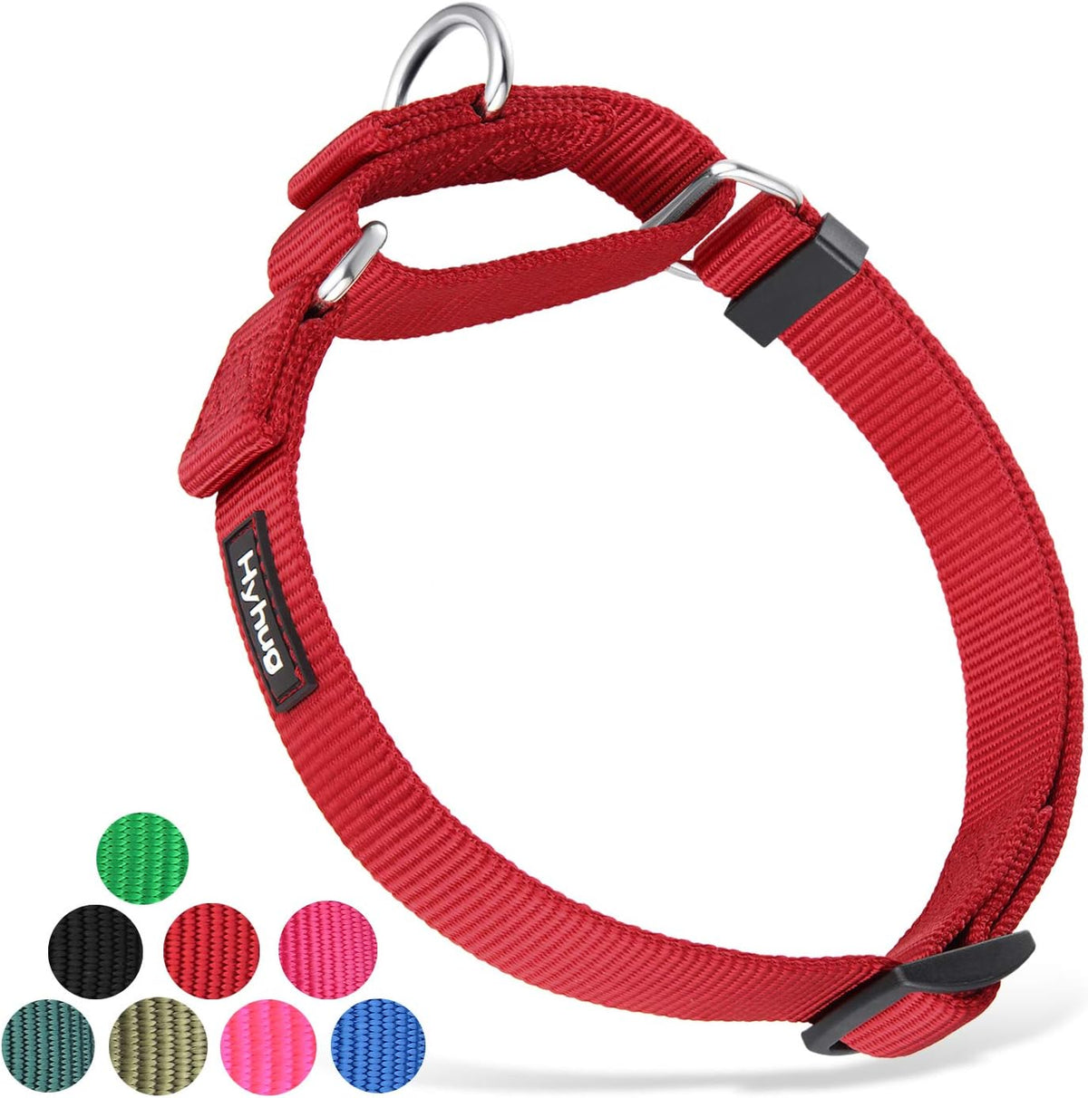Hyhug Martingale Buckle - Free Dog Collar: Non - Slip Heavy - Duty Nylon, Escape - Proof, Colorfast