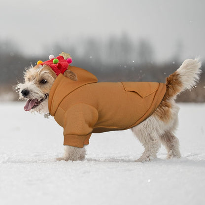 Dog Hoodie Dog Sweaters for Small Dogs Dog Sweater Solid Soft Brushed Fleece Dog Clothes Dog Hoodie