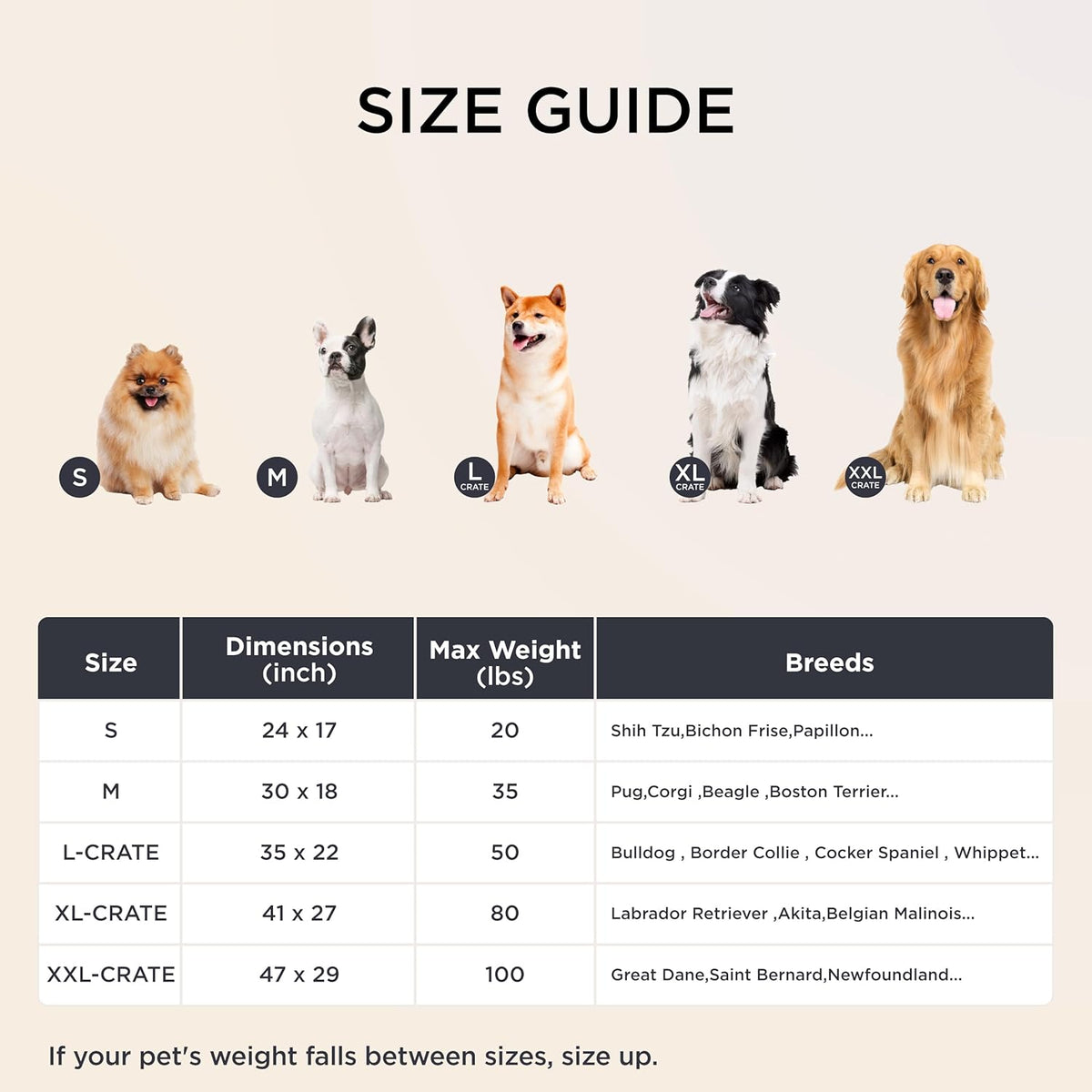 Bedsure XXL Dog Bed for Crate - Extra Large Orthopedic Pet Beds with Removable Machine Washable