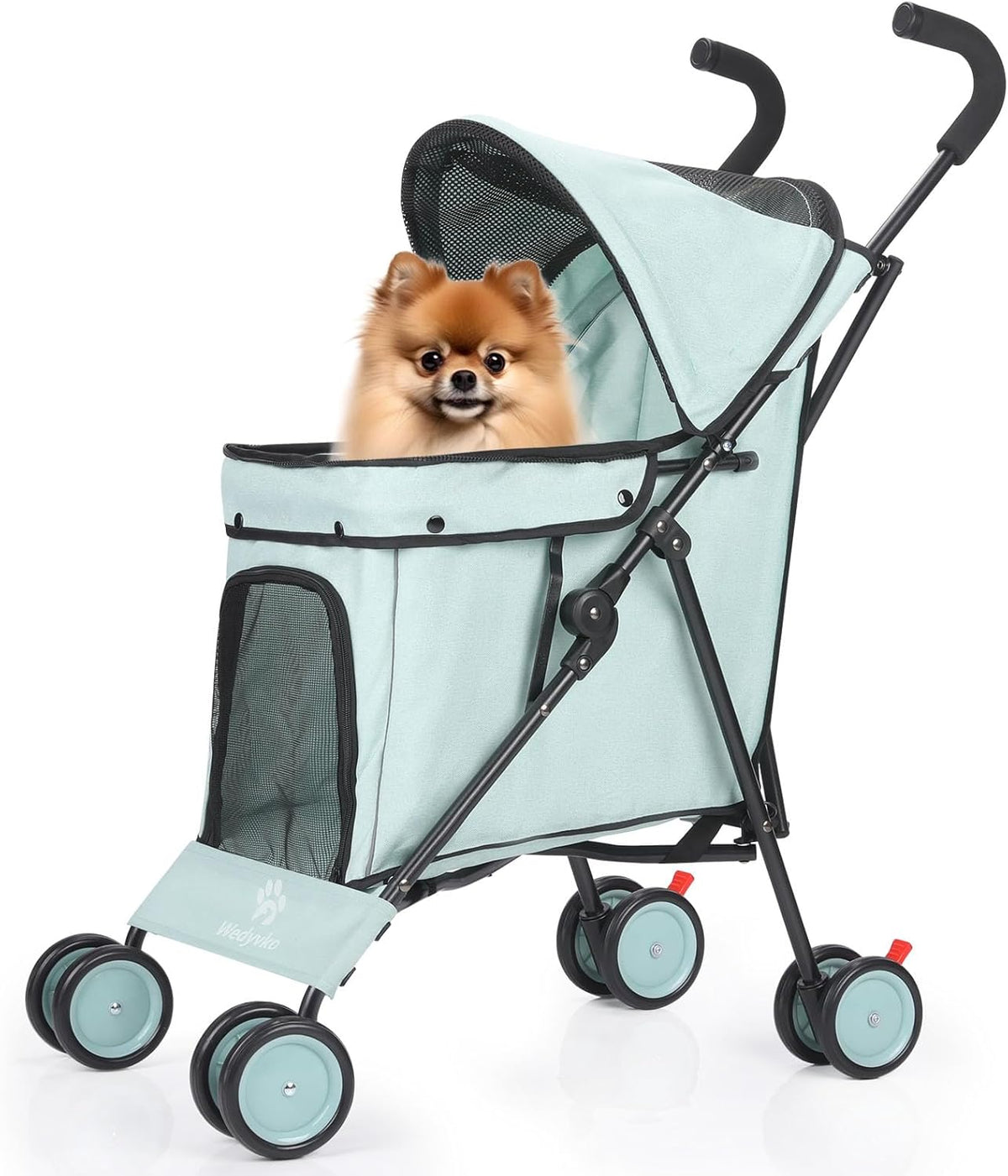 Umbrella Dog Stroller, 4 Wheels Pet Strolling, Foldable Carrier Pet Stroller for Small Dogs Cats