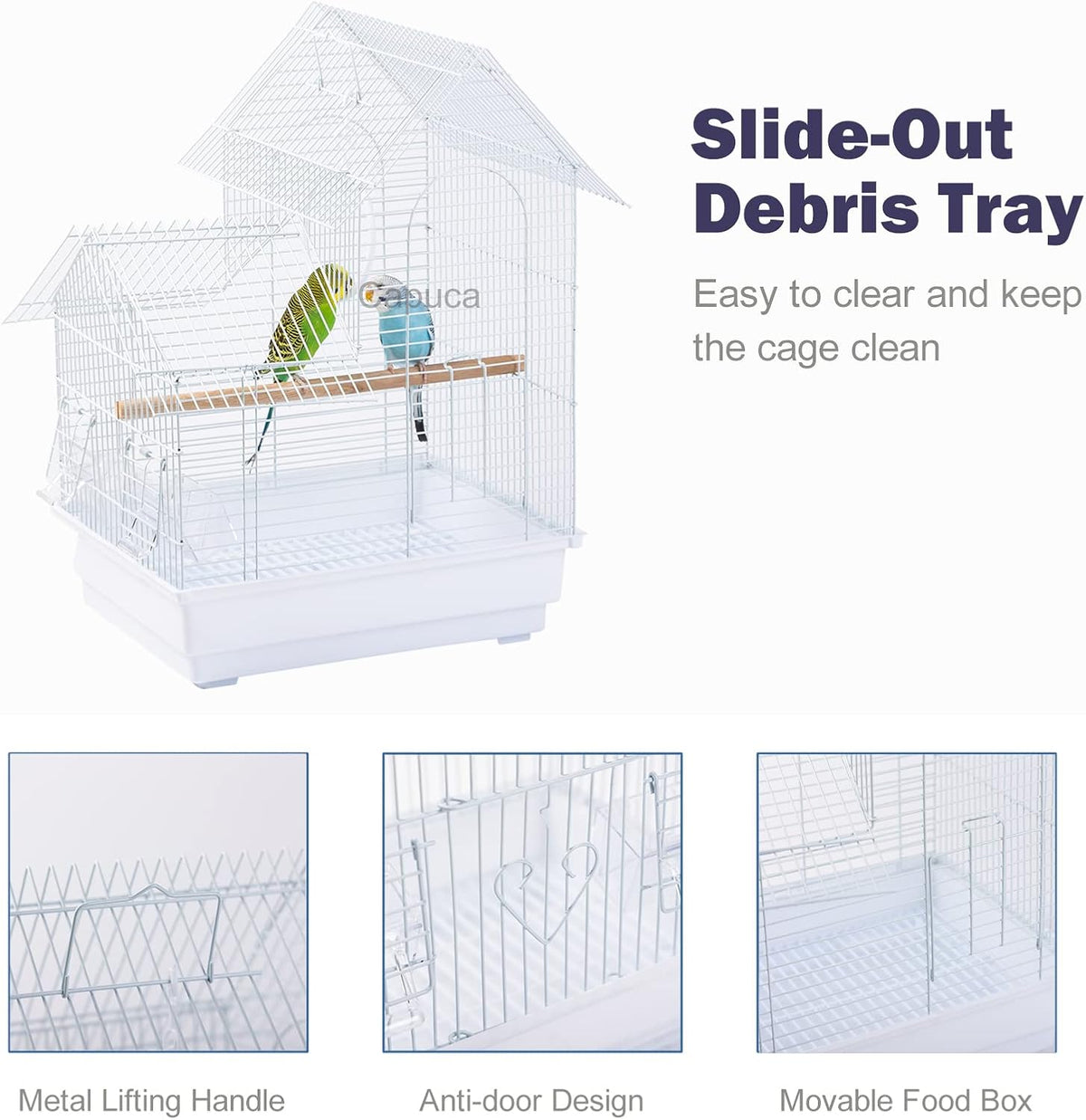 Small Bird Travel Cage - The Lightweight Small Birds Starter Kit with Birdcages and Accessories