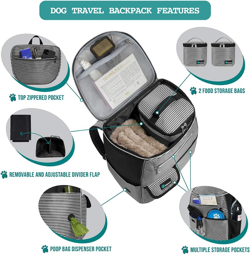 PetAmi Dog Travel Bag Backpack, Airline Approved Dog Bags for Traveling, Puppy Diaper Bag Supplies