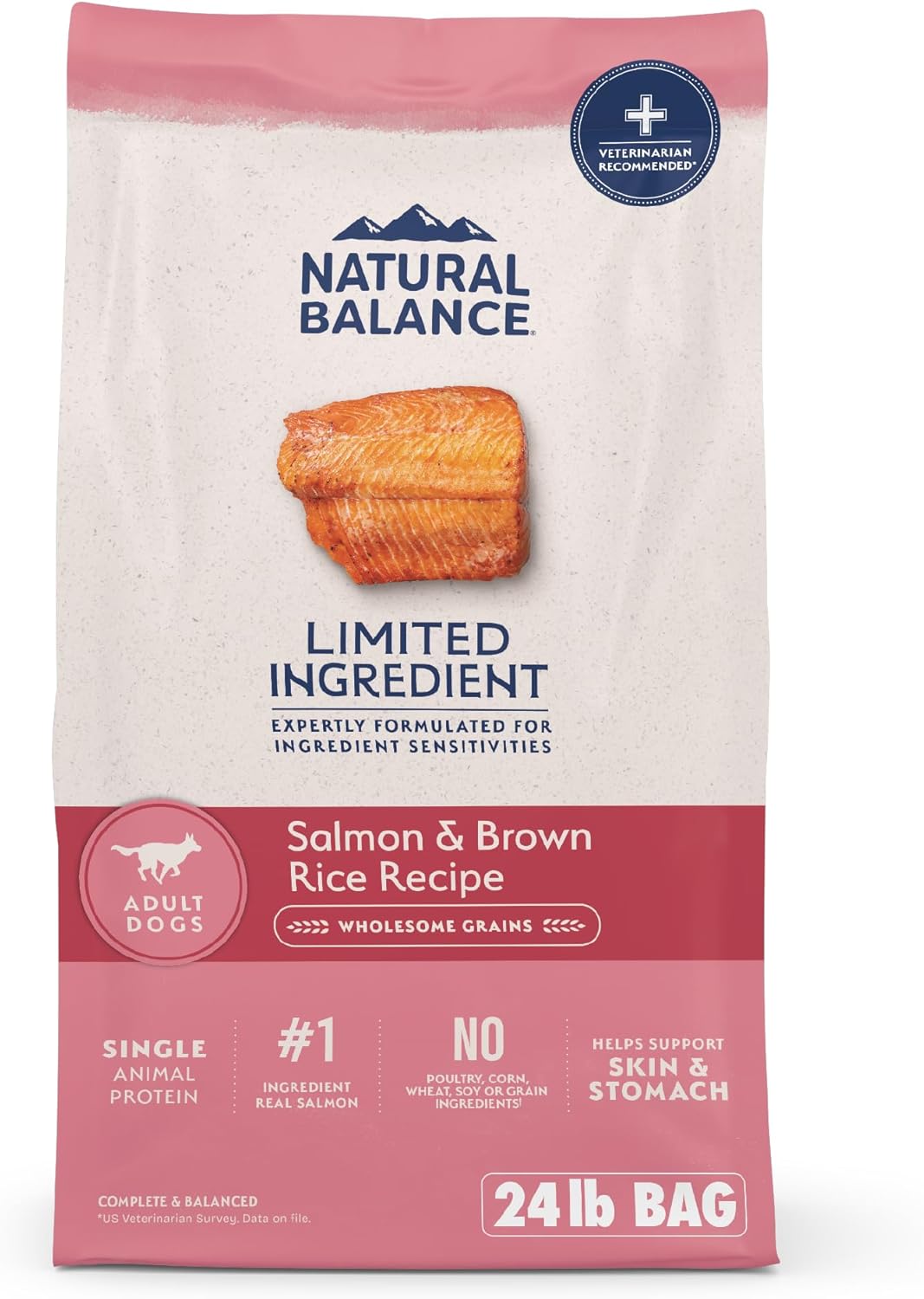 Natural Balance Limited Ingredient Adult Dry Dog Food with Healthy Grains, Salmon & Brown Rice