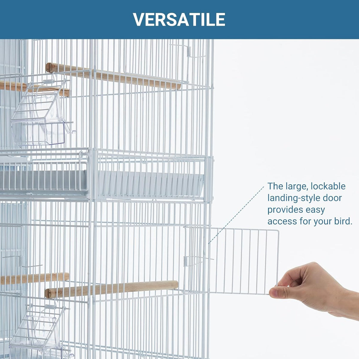 Lot-4 Breeding Bird Cage, Parrot Cage, Stackable Center Divided Breeder,Seperate Removable Tray