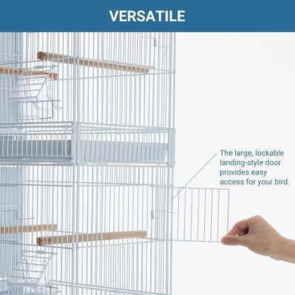 Lot-4 Breeding Bird Cage, Parrot Cage, Stackable Center Divided Breeder,Seperate Removable Tray