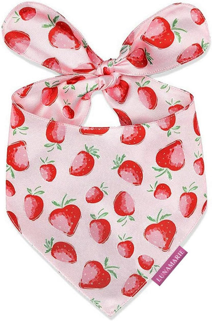 LunaMarie - Luxury Pet Birthday Bandanas -Premium & Silky Poly Fabric | 100% Handmade | Custom