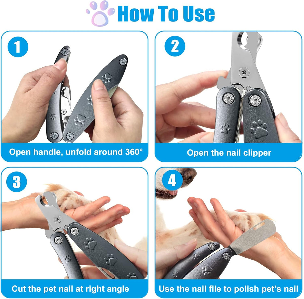 Best Dog Nail Trimmers for Anxiety Sensitive Dogs, Quiet Sharpest Smoothest Nail Clippers for Large