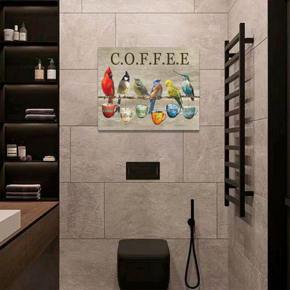 Rustic Bird Coffee Wall Art Kitchen Christ Coffee Pictures Wall Decor Farmhouse Cardinal