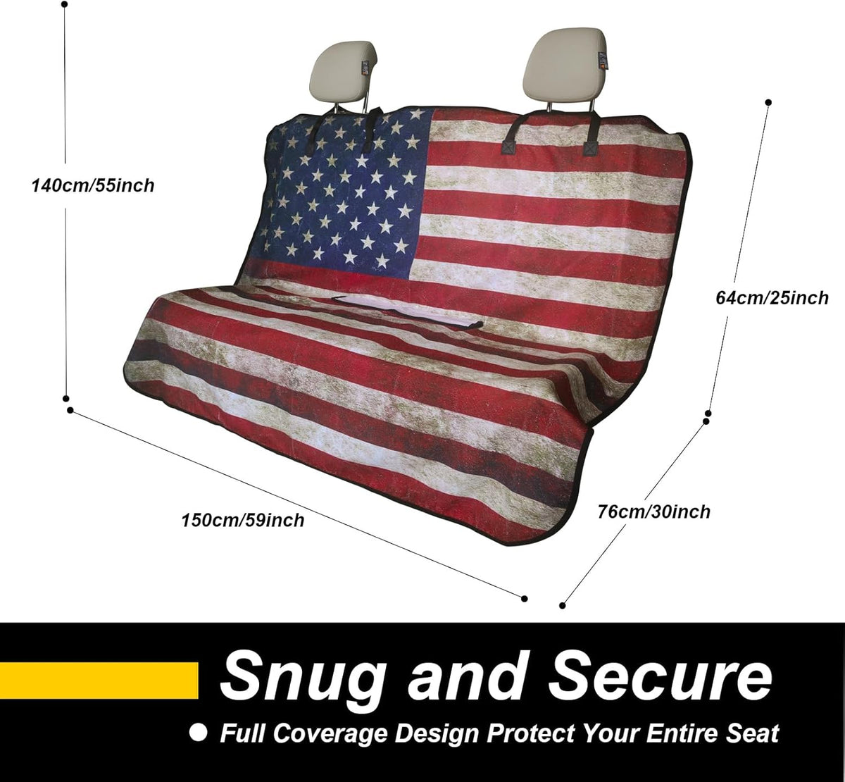 Back Seat Cover for Car Trucks Van SUV,Waterproof Rear Bench Towel Seat Covers for Dogs and