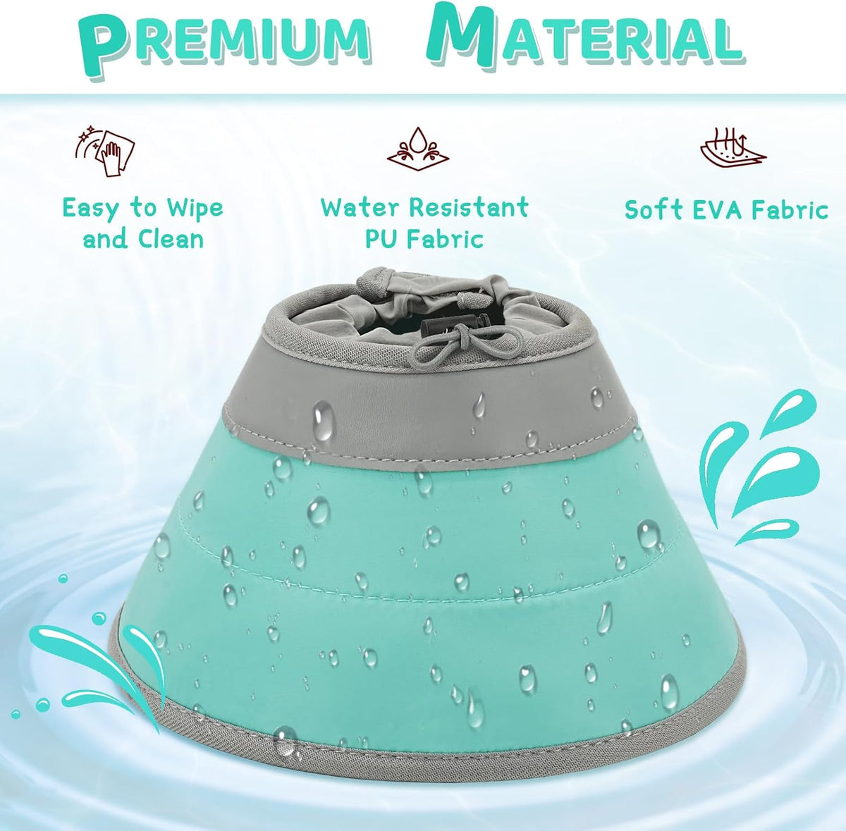 Cat Cone Collar Soft to Stop Licking, Adjustable, Foldable Lightweight Kitten Cones After Surgery