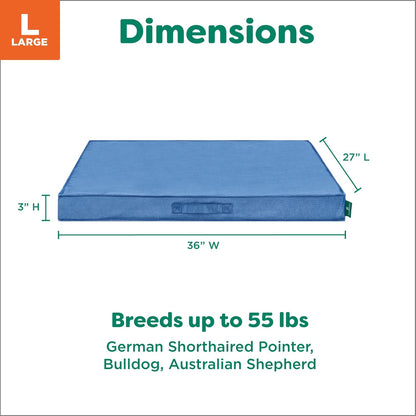FurHaven Cooling Dog Bed – Large Foam Mattress for Joint Pain Relief, Waterproof Liner, Removable