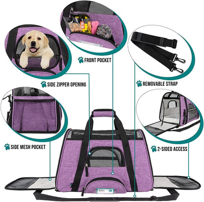 PetAmi Airline Approved Pet Carrier for Cat, Soft Sided Dog Carrier for Small Dog, Cat Travel