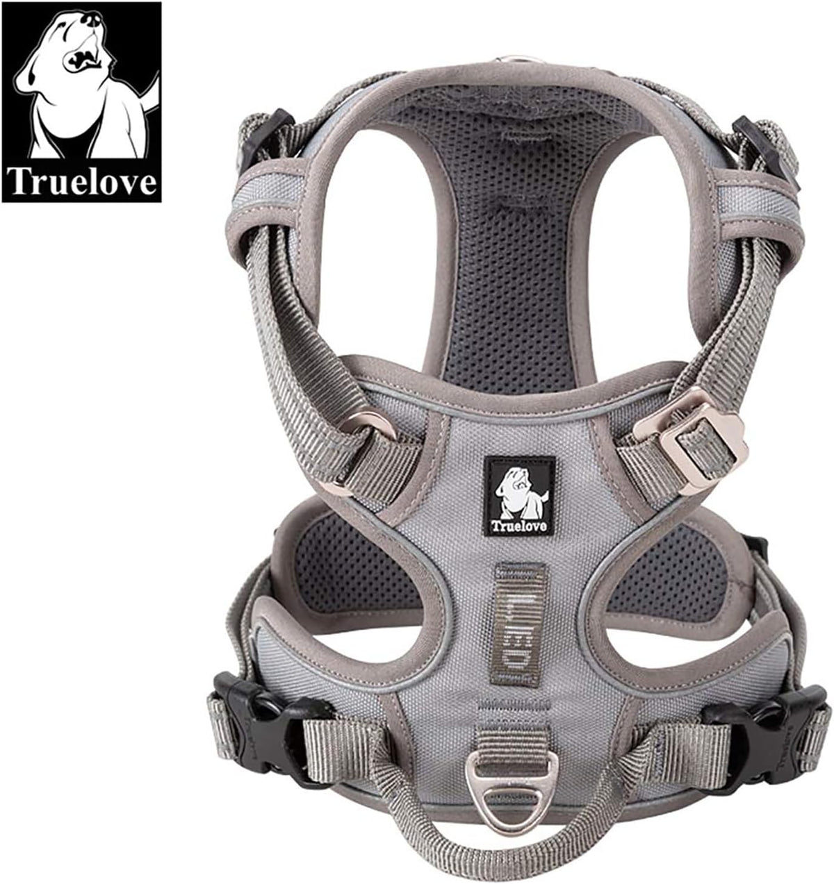 TRUE LOVE Dog Harness No Pull Nylon Reflective Pet Harness Adjustable Comfortable Control Step-in