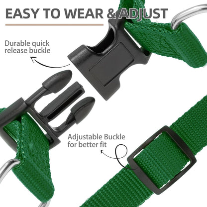 PUPTECK No Pull Dog Harness Soft Adjustable Basic Nylon Step in Puppy Vest Outdoor Walking with ID