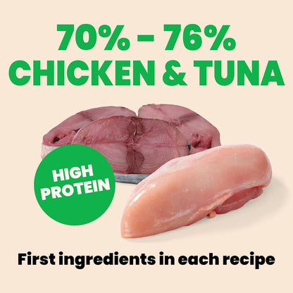 Almo Nature Wet Cat Food HQS Natural Rotational Diet Fish Selection & Chicken Drumstick - Variety