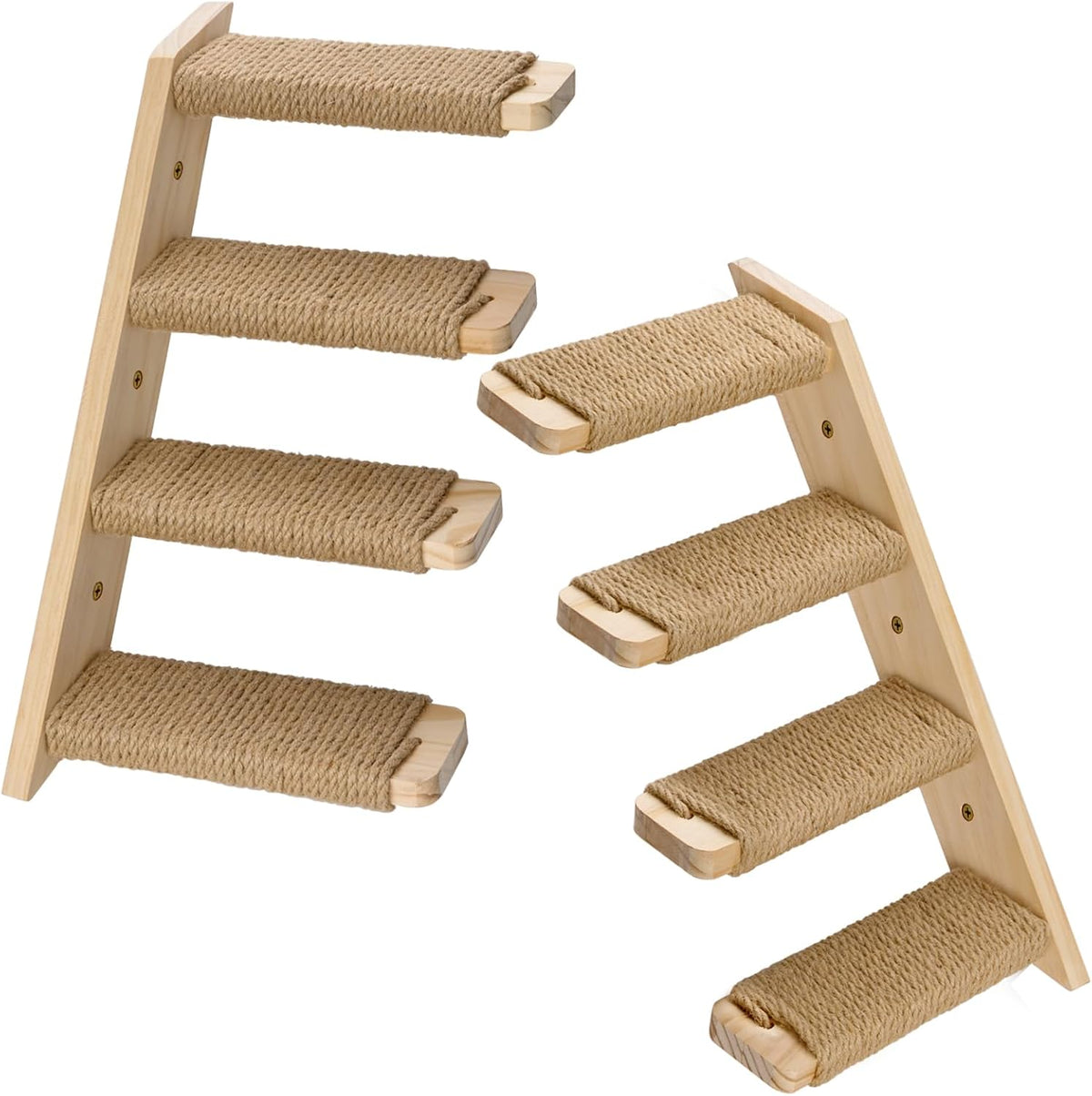 2 Pack 4 Steps Cat Wall Shelves Cat Stairs for Wall with Sisal Rope.Cat Wall Steps/Ladder Furniture