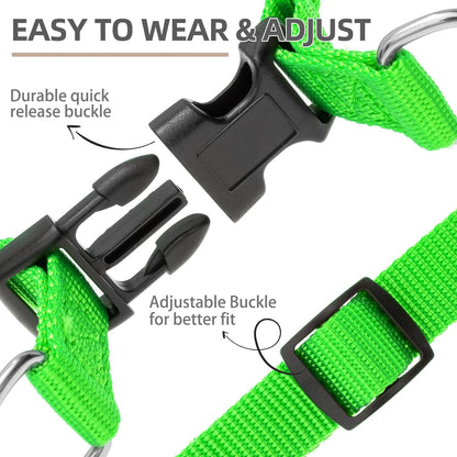 PUPTECK No Pull Dog Harness Soft Adjustable Basic Nylon Step in Puppy Vest Outdoor Walking with ID