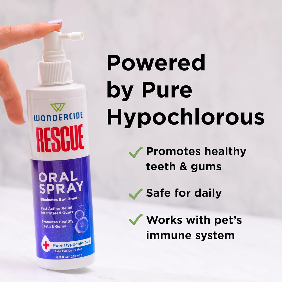 Wondercide Rescue - Oral Spray for Dogs and Cats – Freshens Breath, Soothes Gums, Alcohol Free