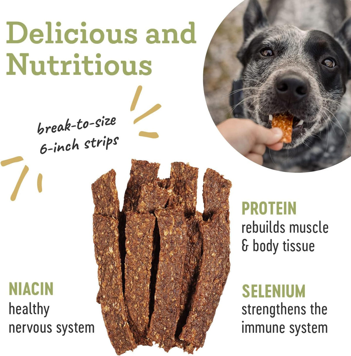 Farm Hounds - Chicken Strips - Premium Natural Jerky for Dogs - Made from 100% Humanely Raised