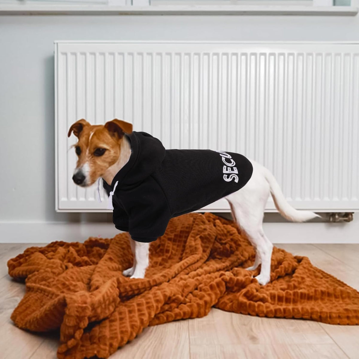 SAWMONG Dog Hoodie,Flannel Pet Hooded Sweater with Hat Puppy Pullover Sweater Shirt,Dog (Security
