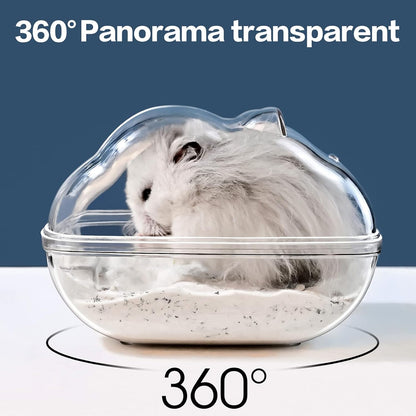 Hamster Bathtub,Hamster Bathroom,Small Animal Habitat Décor,Sand Bath Container Transparent