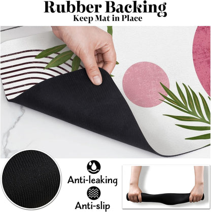 Dog Food Mats for Floors, Absorbent Dog Bowl Mat for Food and Water Dispenser Mat, Quick Dry Cat