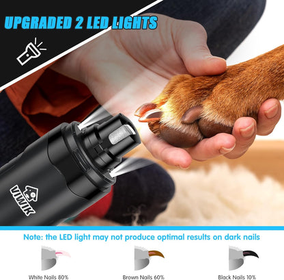 VIWIK Dog Nail Grinder, Dog Nail Trimmers for Large Medium Small Dogs & Cats, Super Quiet Electric
