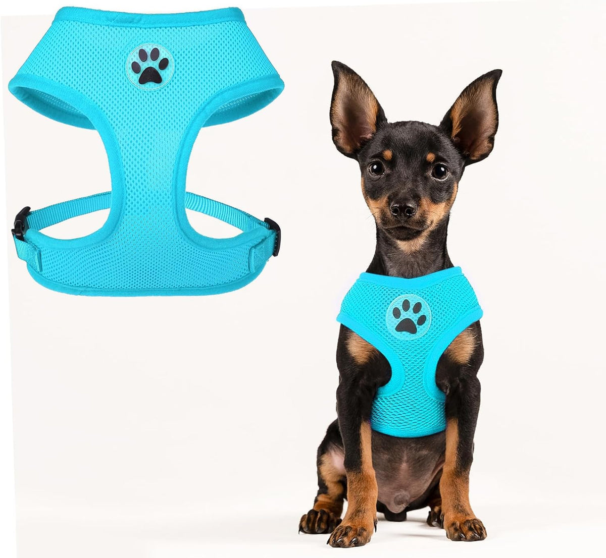 BINGPET No Pull Dog Harness,Soft Mesh Breathable All Weather Vest Harness,Safety Protection Design