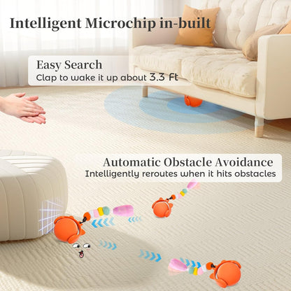 ORSDA Cat Toys for Indoor Cats, New Intelligent Voice Timing Touch Control Cats Ball, Simulate