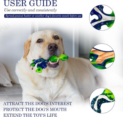3-Pack Indestructible Nylon Dog Chew Toys for Aggressive Chewers - Long-Lasting Durable Bone-Shaped