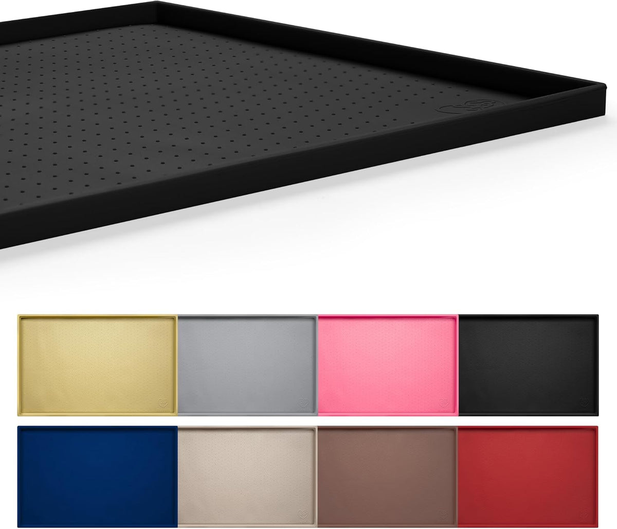 Hubulk Dog Feeding Mat,100% Waterproof Food Grade Silicone Pet Food and Water Bowl