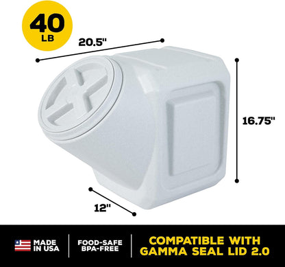 Gamma2 Vittles Vault Stackable Dog Food Storage Container with Sealing Lid, Up to 40 lbs Dry Pet
