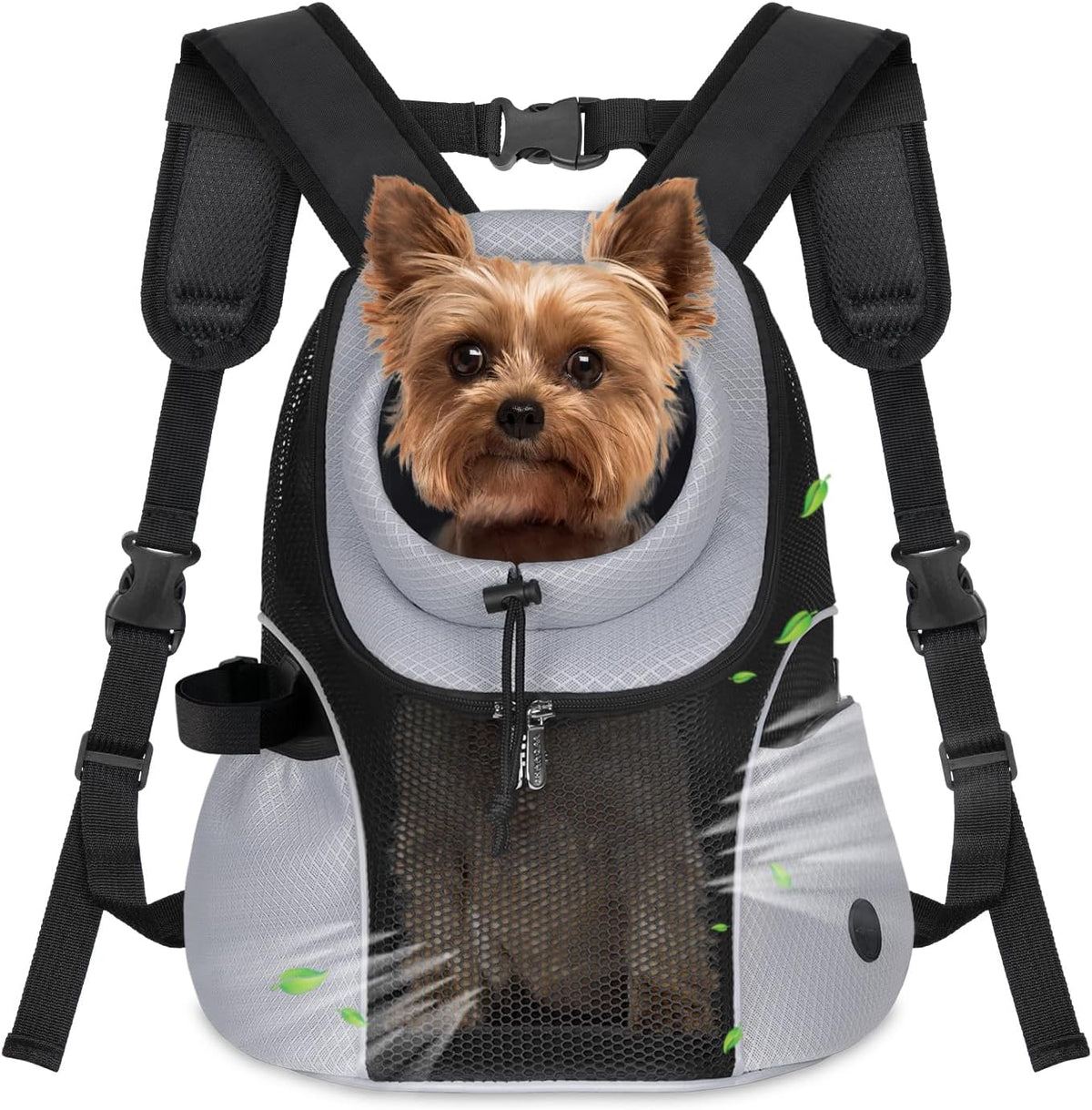 WOYYHO Pet Dog Carrier Backpack Small Dog Front Backpack Ventilated Mesh Dog Travel Back Pack with