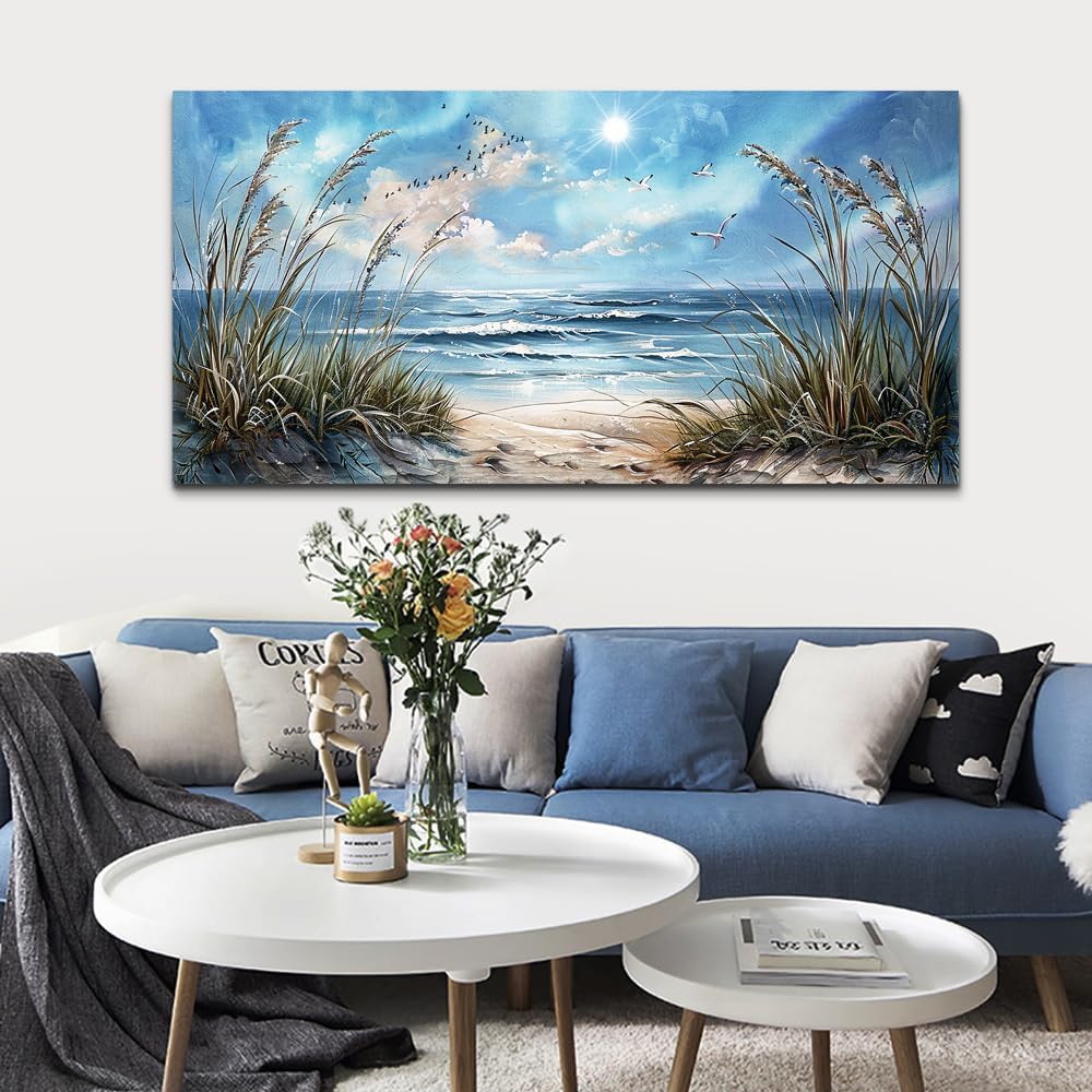 hyidecorart Large Wall Decor For Bedroom Framed Wall Art For Living Room Sunshine Ocean Scenery
