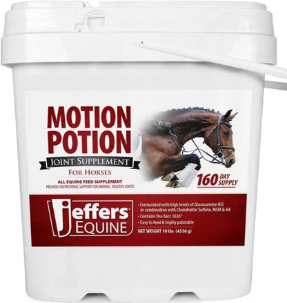 Jeffers Motion Potion Pellets Joint Supplement for Horses, 10 lb- Glucosamine, MSM, Chondroitin