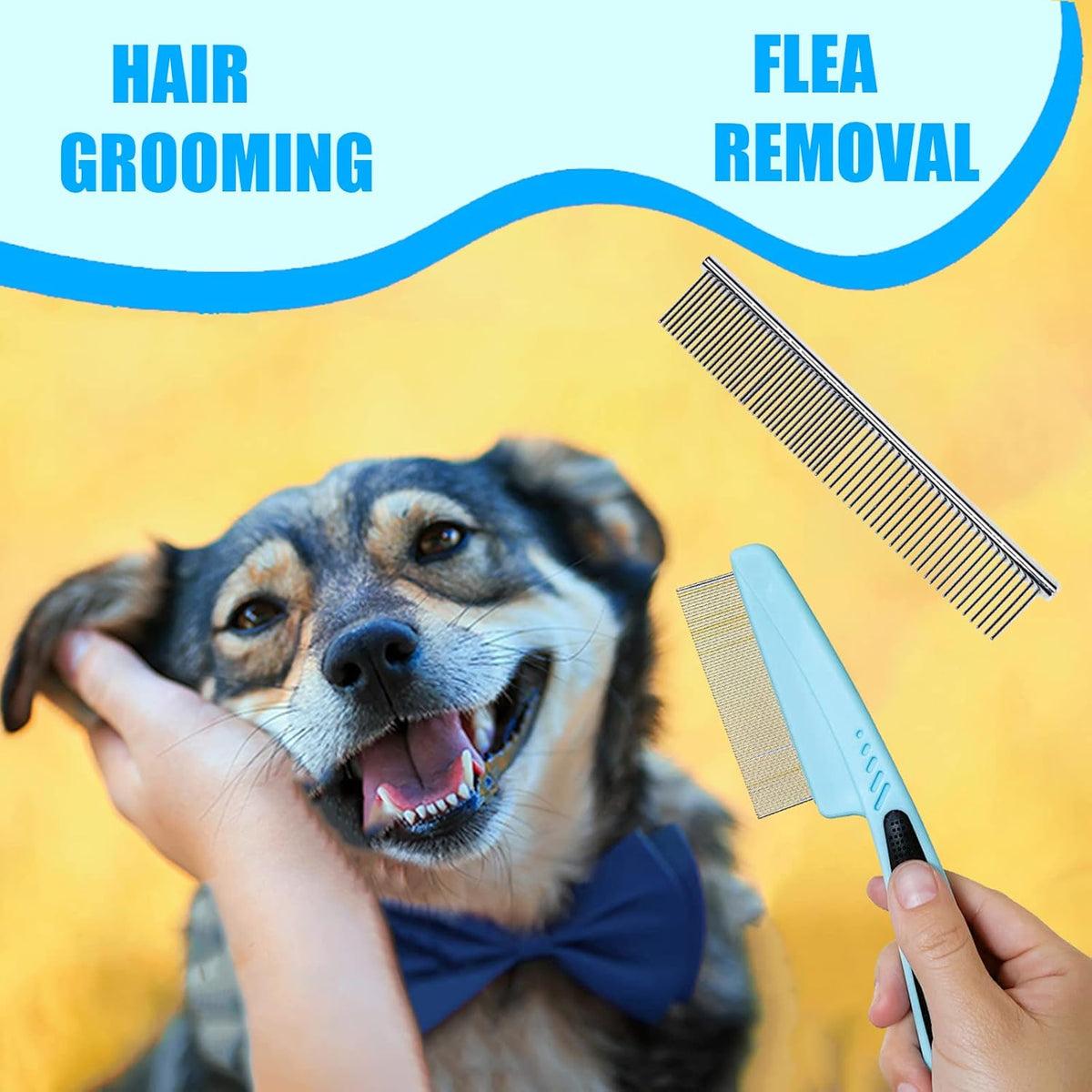 Dog Brush Grooming Kit 5PCS - Dog Brushes for Grooming, Dog Brush for Shedding,Puppy Brush and Flea
