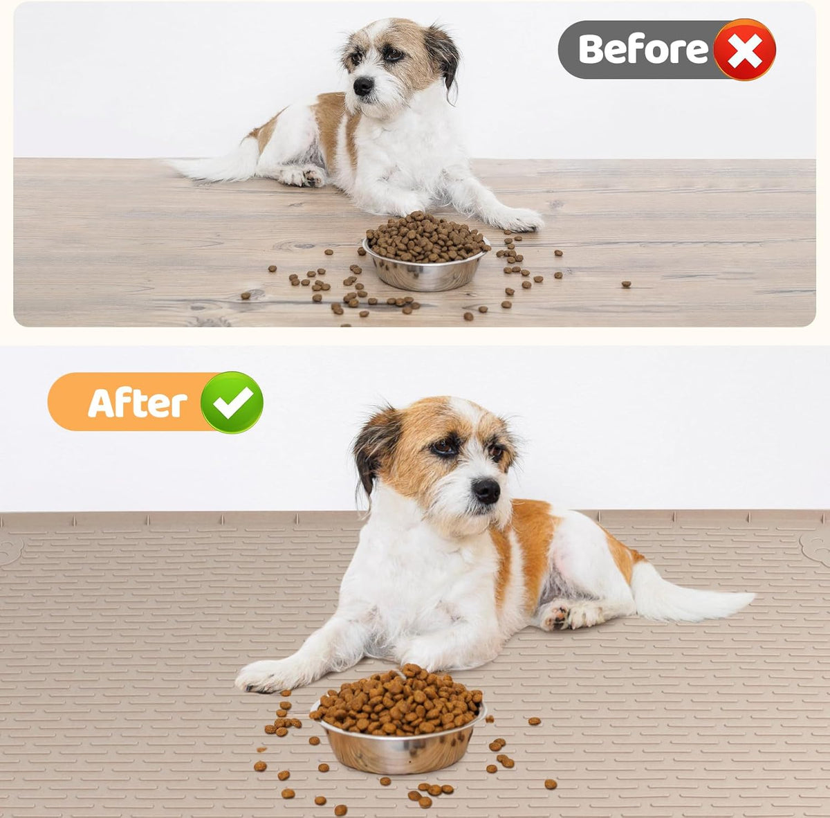 Dog Food Mat, Extra Large 40" x 28" Silicone Pet Feeding Mat for Small, Medium, and Large Pets