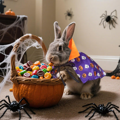 Enjoying Cat Halloween Costume, Pet Vampire Costume for Small Dogs Cats Rabbits, Kitty Pumpkin