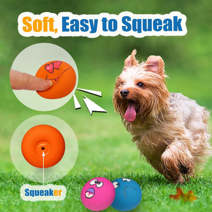 Latex Dog Squeaky Toys Rubber Soft Dog Toys Chewing Squeaky Toy Fetch Play Balls Toy for Puppy