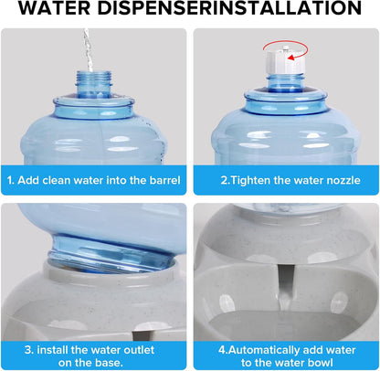 Kenond Water Dispenser Station for Large Dogs,3 Gallon/11L Gravity Automatic Feeder, Dog Water Bowl