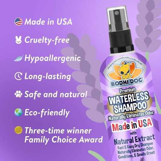 Bodhi Dog Waterless Shampoo - Natural Dry Shampoo for Dogs & Cats - Neutralizes Pet Odor - No Rinse