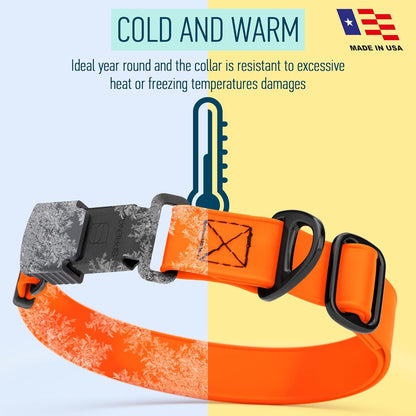 Dogline Biothane Waterproof Dog Collar with Herm Sprenger Stainless Steel Quick Release Buckle