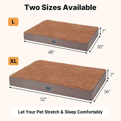 Veehoo Orthopedic Memory Foam Dog Bed, 7 Inch Thick Extra Large Dog Bed XL for Senior Dogs with