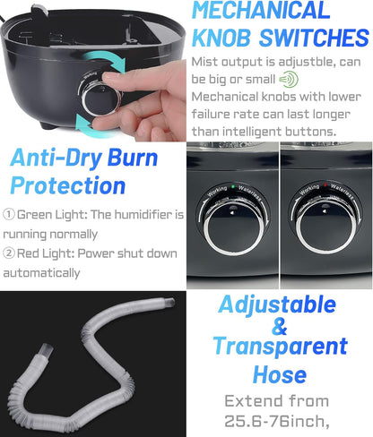 Top fill Reptile Fogger Terrariums Humidifier Fog Machine Mister with 4L Visible Large Tank &