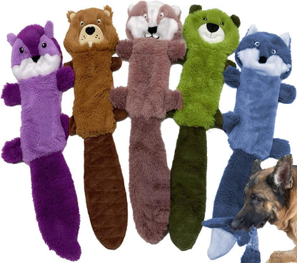 Jalousie 5 Pack Stuffingless Dog Crinkle Paper Toys Dog Toy Dog w/Durable Liner No Stuffing Dog Toy